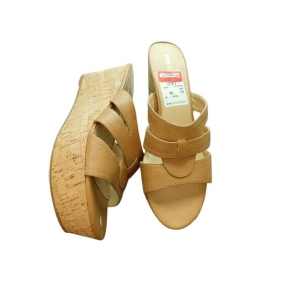 Nine West Size 12M Camel Cork Wedge Platform Heels Shoes NWT - Picture 1 of 4